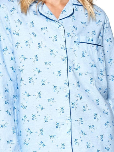 Light blue and blue floral pijama set - Wapas