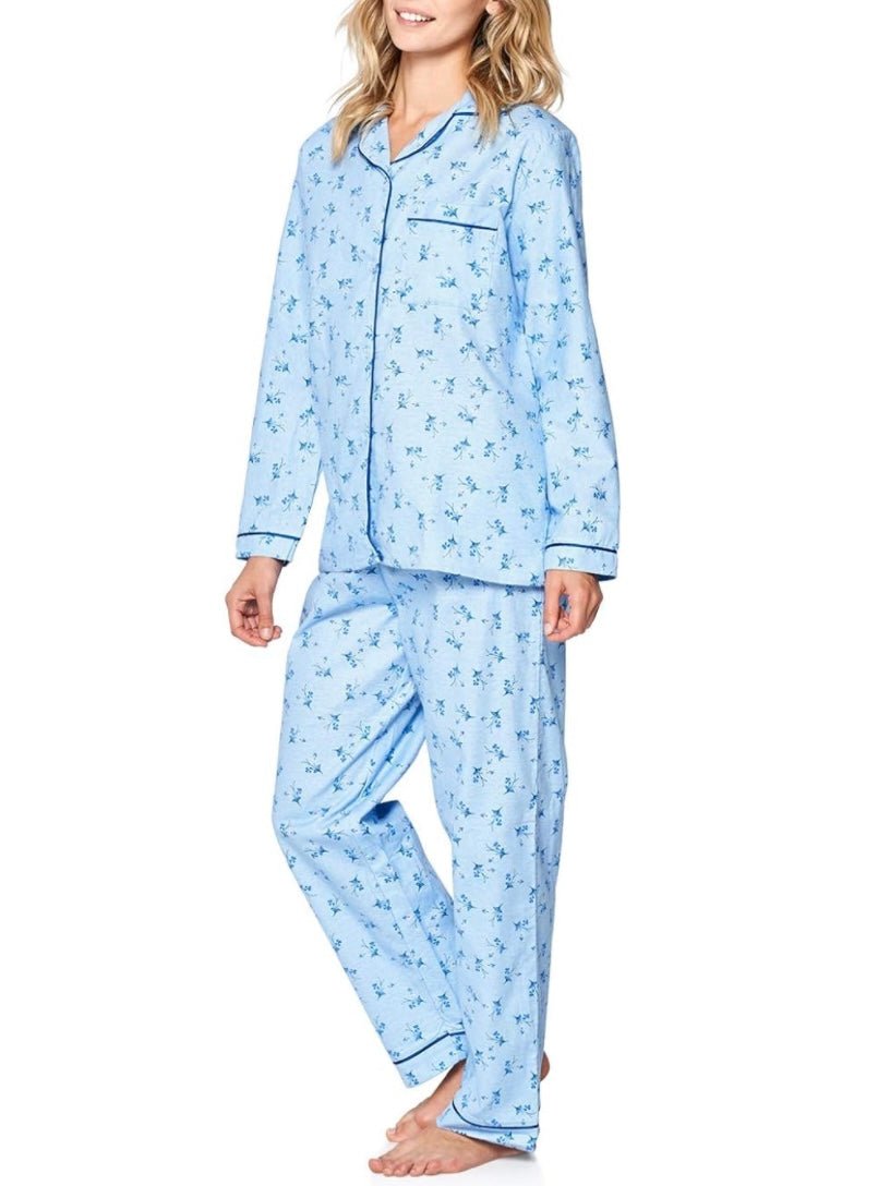 Light blue and blue floral pijama set - Wapas