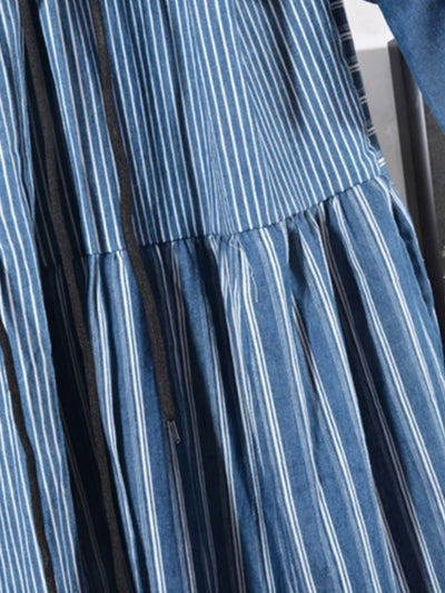 Light blue denim asymmetrical mini dress - Wapas