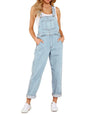 Light blue denim stretch jumper overall - Wapas