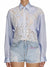 Light blue laced embroidered blouse - Wapas