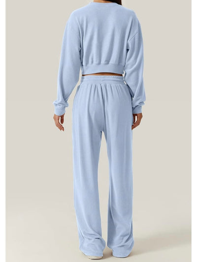 Light blue set of 2. Crossed sweater and joggers pants - Wapas