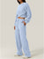 Light blue set of 2. Crossed sweater and joggers pants - Wapas