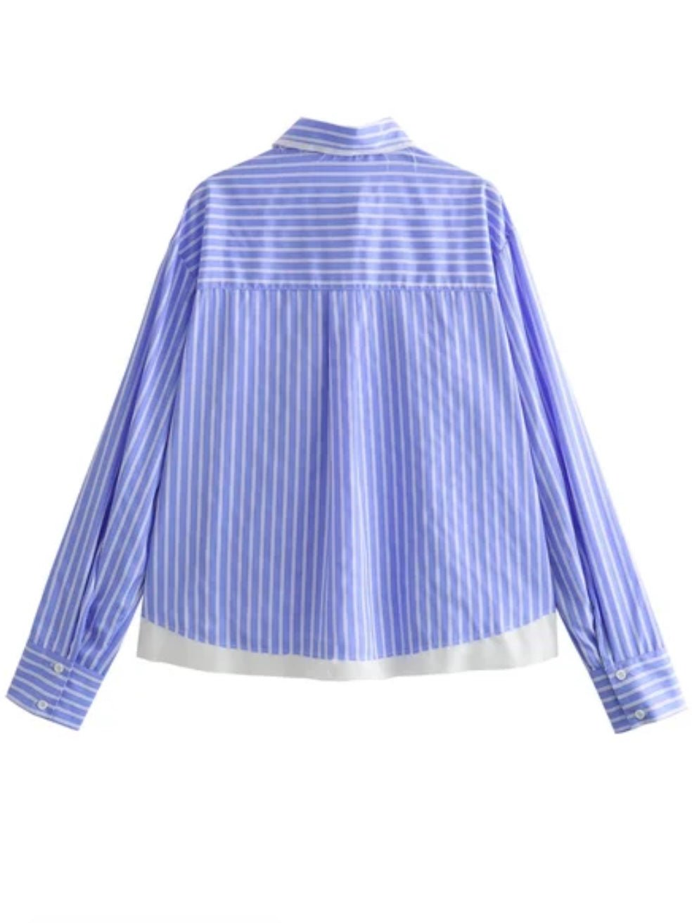 Light blue striped front shirt - Wapas