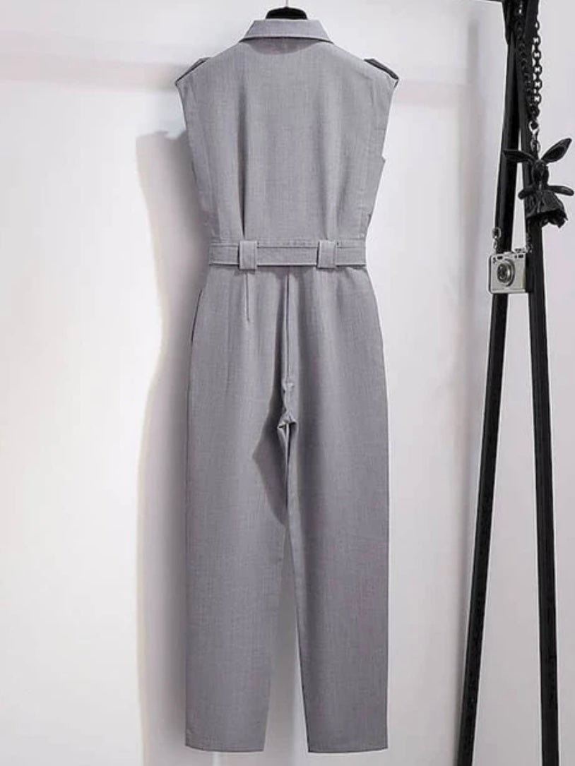 Light gray sleeveless jumper overall - Wapas