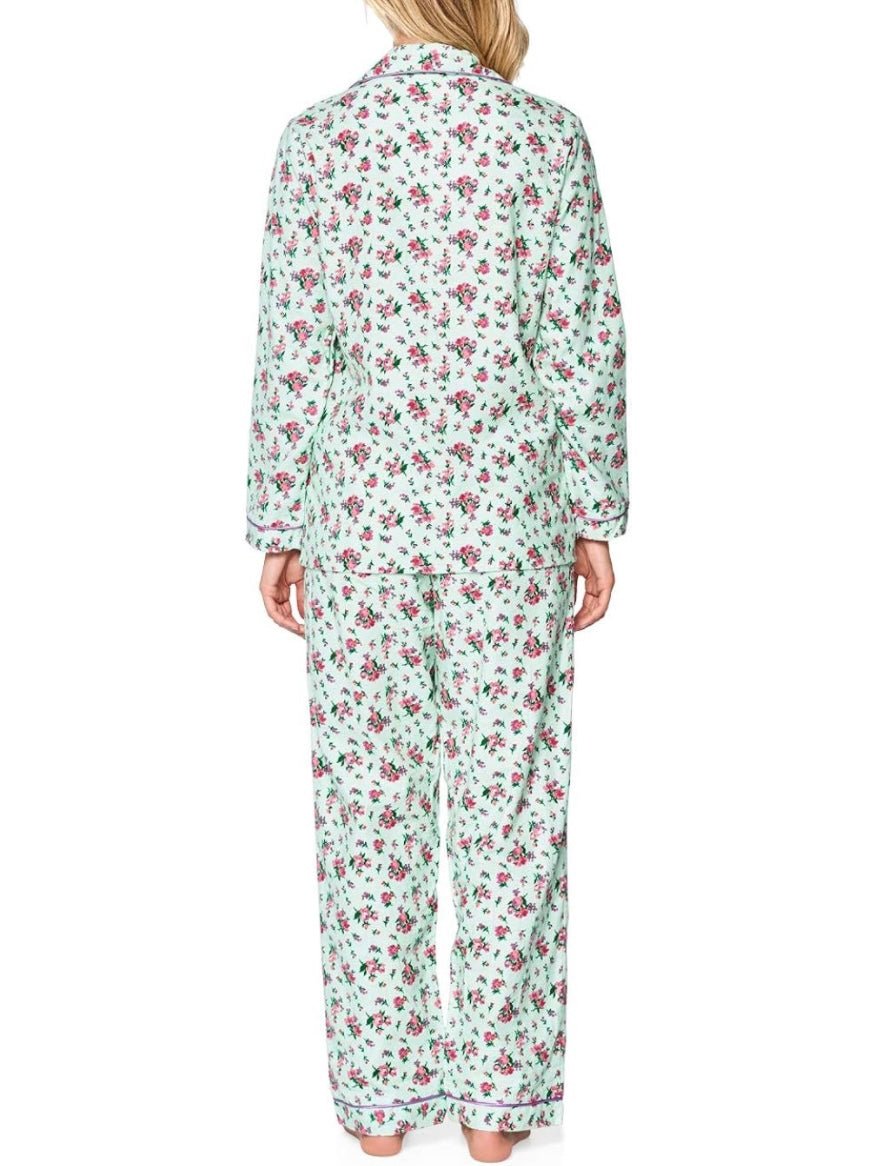 Light green and pink floral pijama set - Wapas