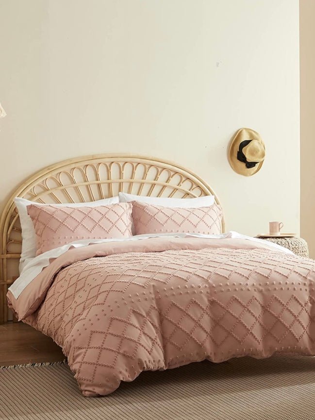 Light pink shabby chic duvet cover set - Wapas