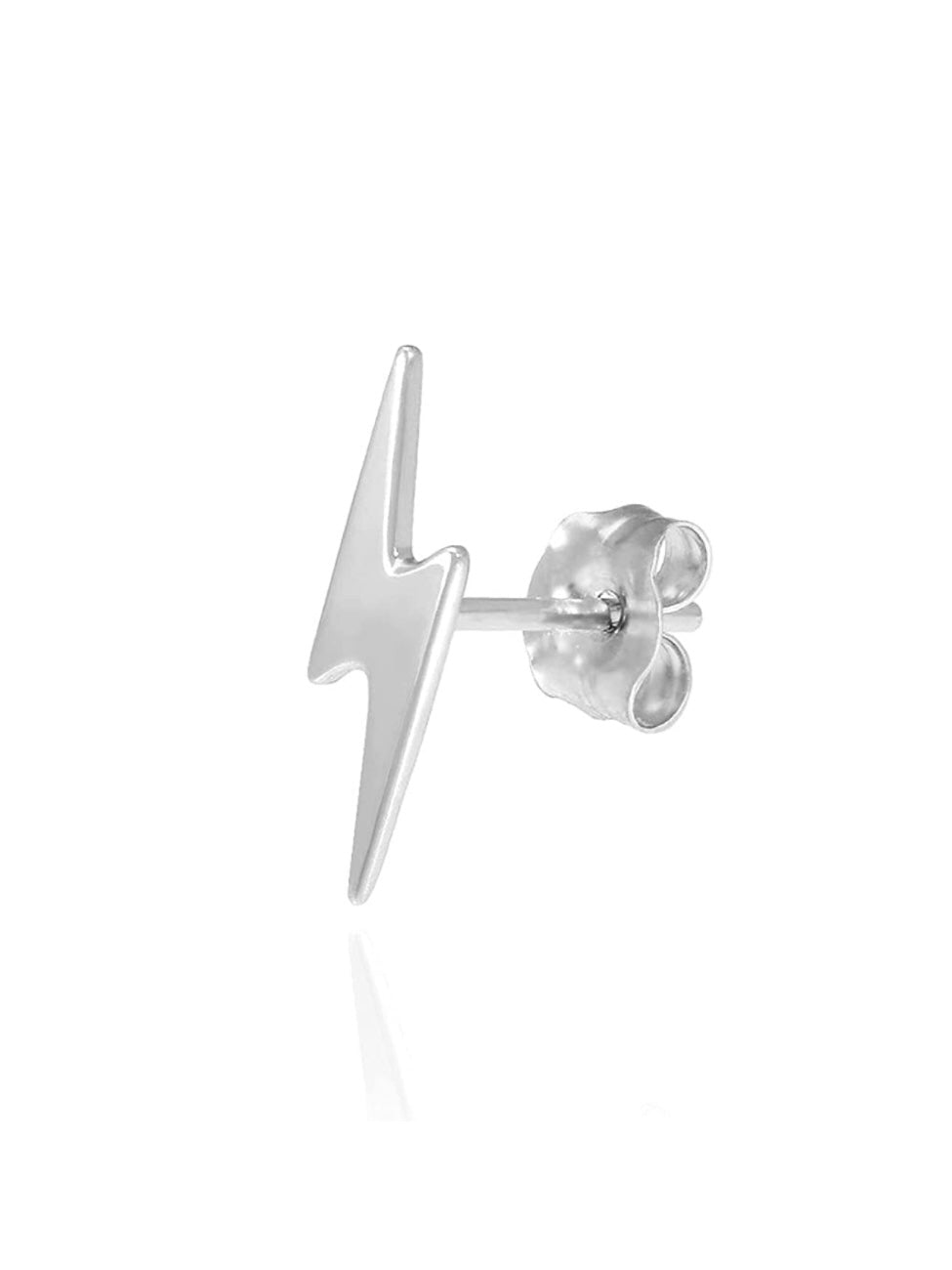 Lightning bolt white gold earrings - Wapas