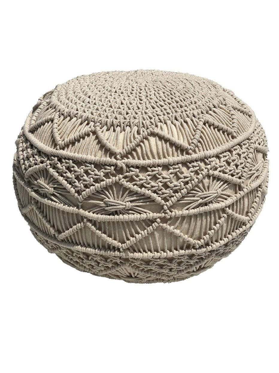 Macrame pouf. Ottoman - Wapas