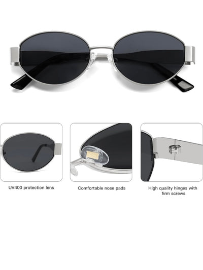 Metal frame oval sunglasses - Wapas