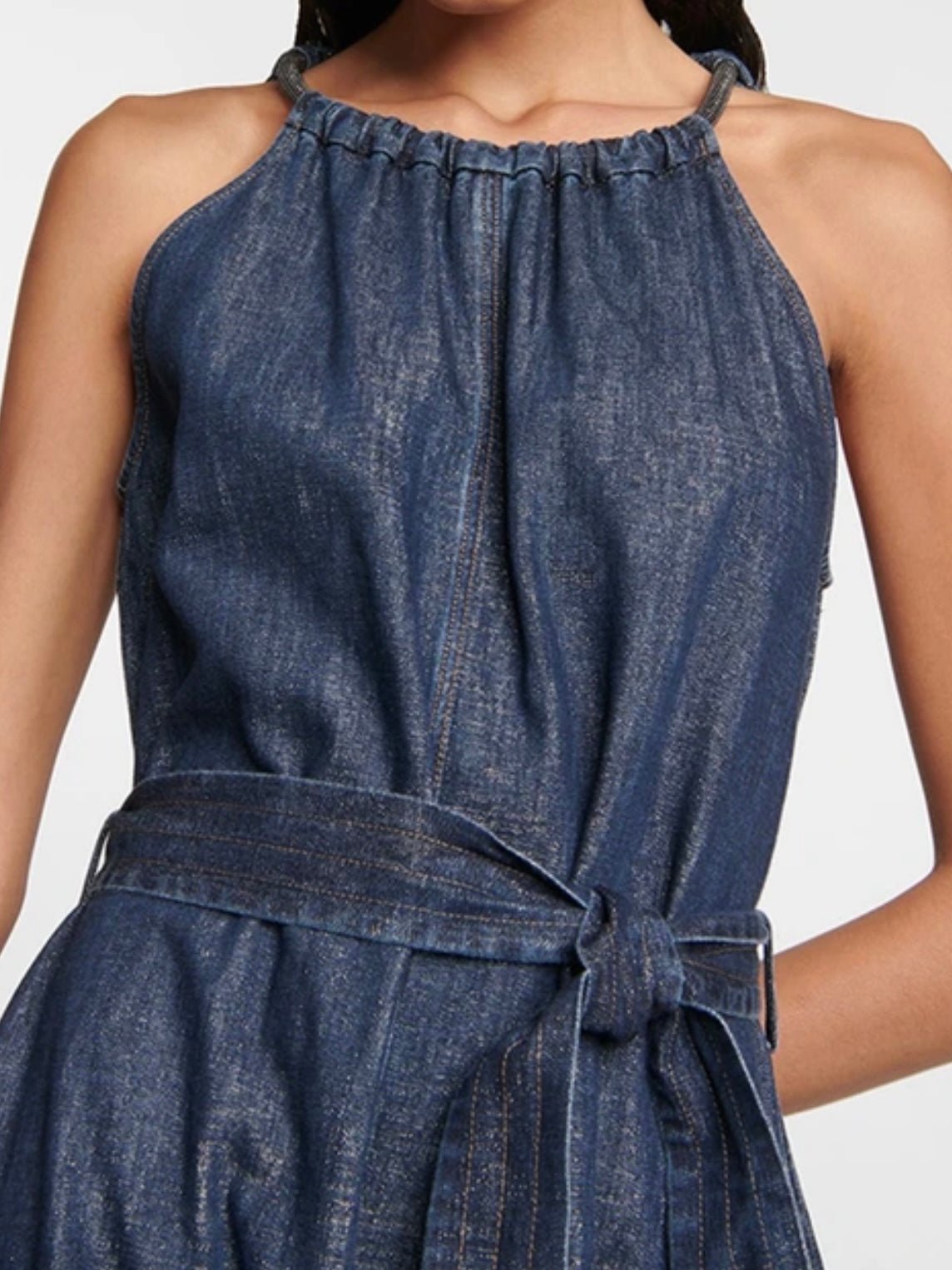 Mid blue denim maxi dress - Wapas