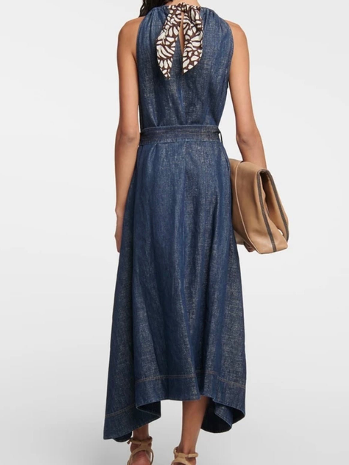 Mid blue denim maxi dress - Wapas