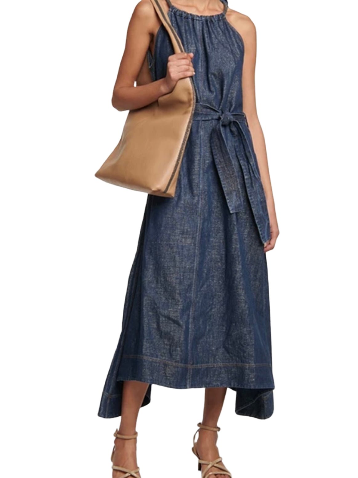 Mid blue denim maxi dress - Wapas