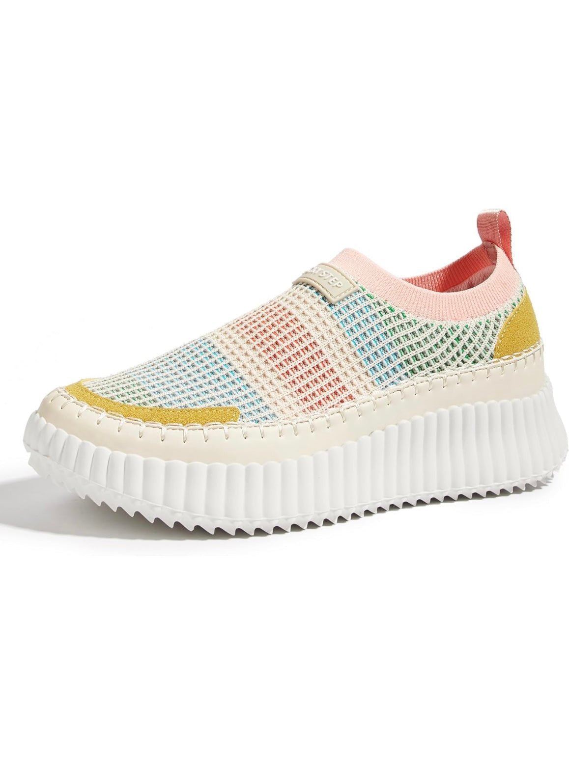Multicolored light colors breathable fabric sneakers shoes - Wapas