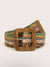 Multicolored square buckle boho belts - Wapas