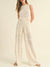 Natural beige knitted crochet pants - Wapas