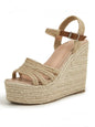 Natural wedge high heels sandals - Wapas