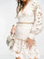 Off white and beige embroidered mini dress - Wapas