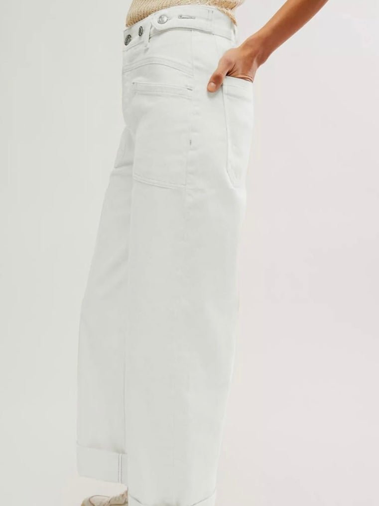 Off white contrast jeans detail - Wapas