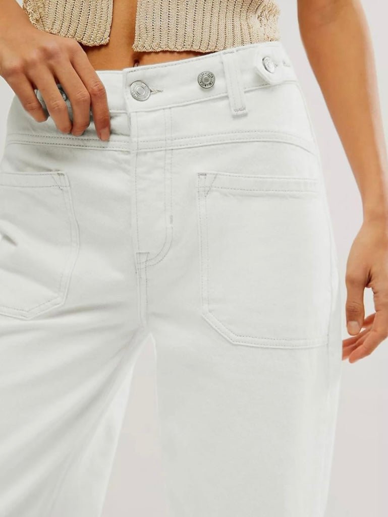 Off white contrast jeans detail - Wapas