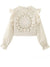 Off white embroidered texture sweater - Wapas