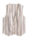 Off White striped set of 2 vest top and pants - Wapas