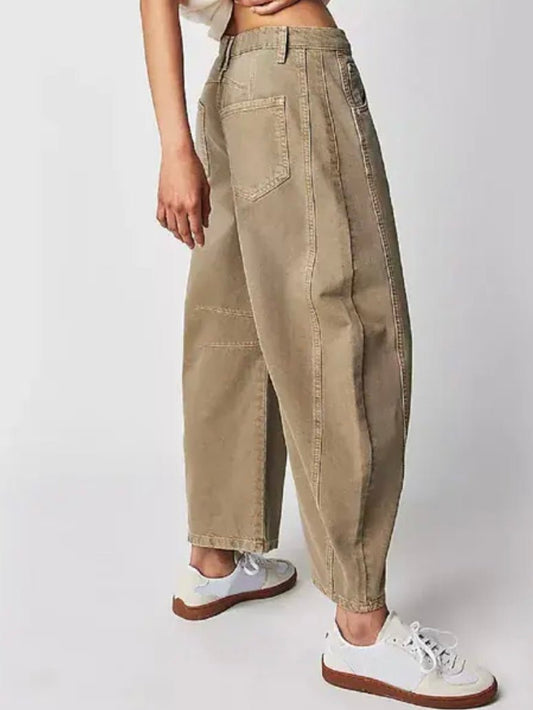 Oversized beige baggy jeans - Wapas