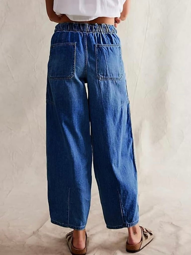 Oversized tied blue baggy jeans - Wapas