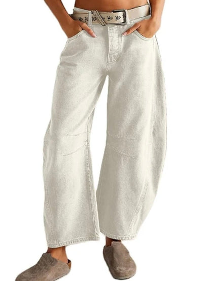 Oversized white baggy jeans - Wapas