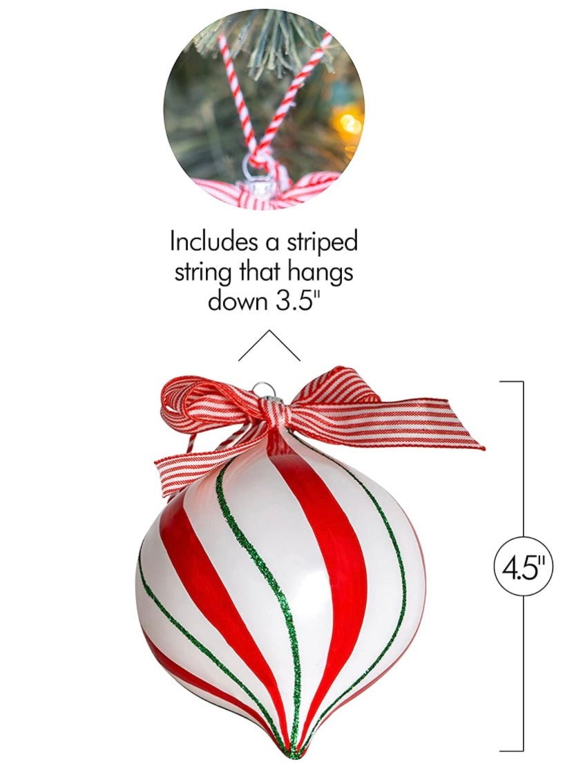 Pack of 12 Christmas candy balls ornaments - Wapas