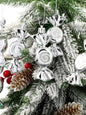 Pack of 12 Christmas silver candy ornaments - Wapas