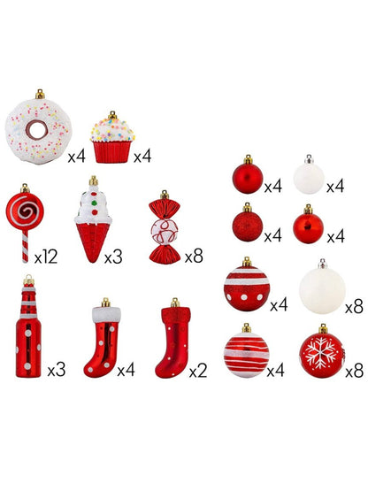 Pack of 82 Christmas candy ornaments - Wapas