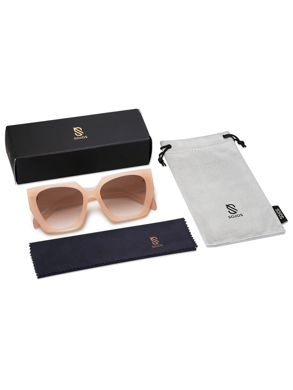 Pink big square sunglasses - Wapas