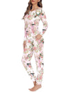 Pink floral roses and hummingbirds pijama set - Wapas