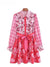 Pink floral short dress - Wapas