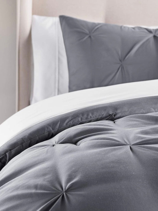 Pleaded gray comforter - Wapas