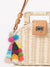 Pompon and tassels multicolored keychains - Wapas