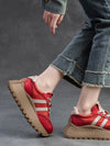 Red and beige sneakers shoes - Wapas