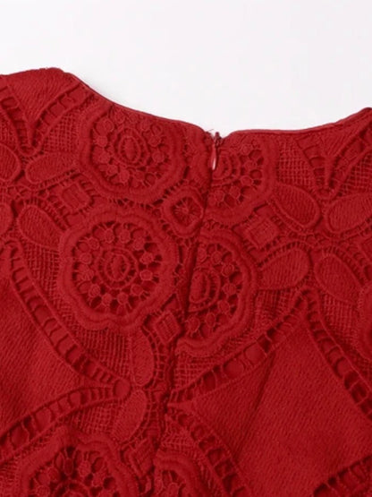 Red lace mini dress - Wapas