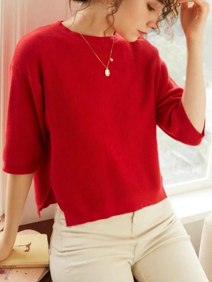 Red sleeveless pullover - Wapas