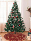 Red snowflakes Christmas tree skirt - Wapas
