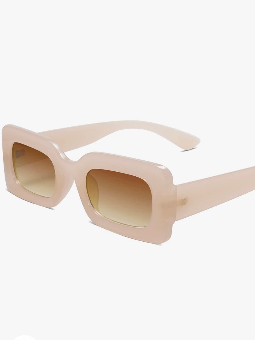 Retro nude square sunglasses - Wapas