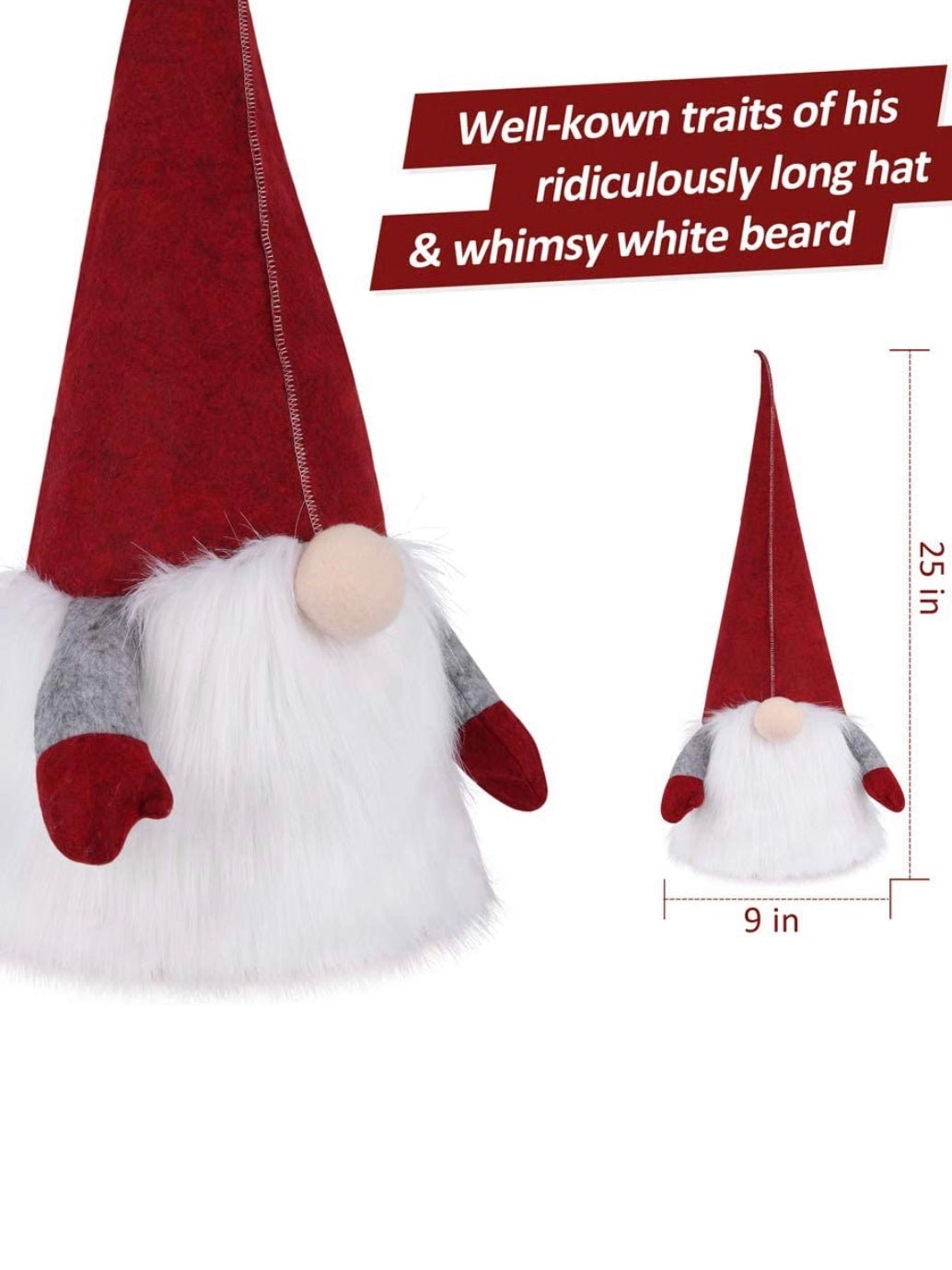 Santa gnome tree topper - Wapas