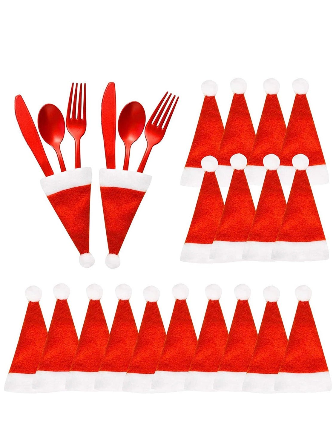 Santa mini hats. Cutlery cover. - Wapas