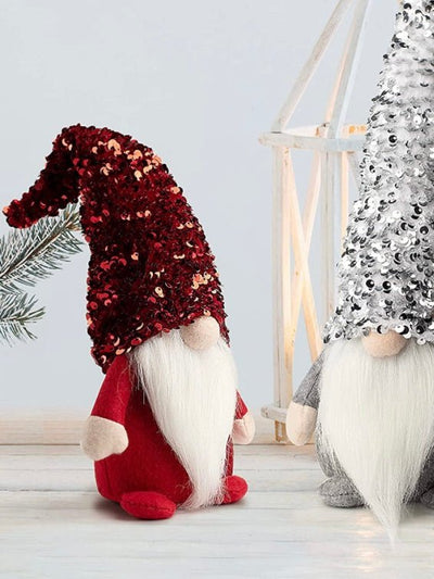 Sequins hat Santa gnome lights - Wapas