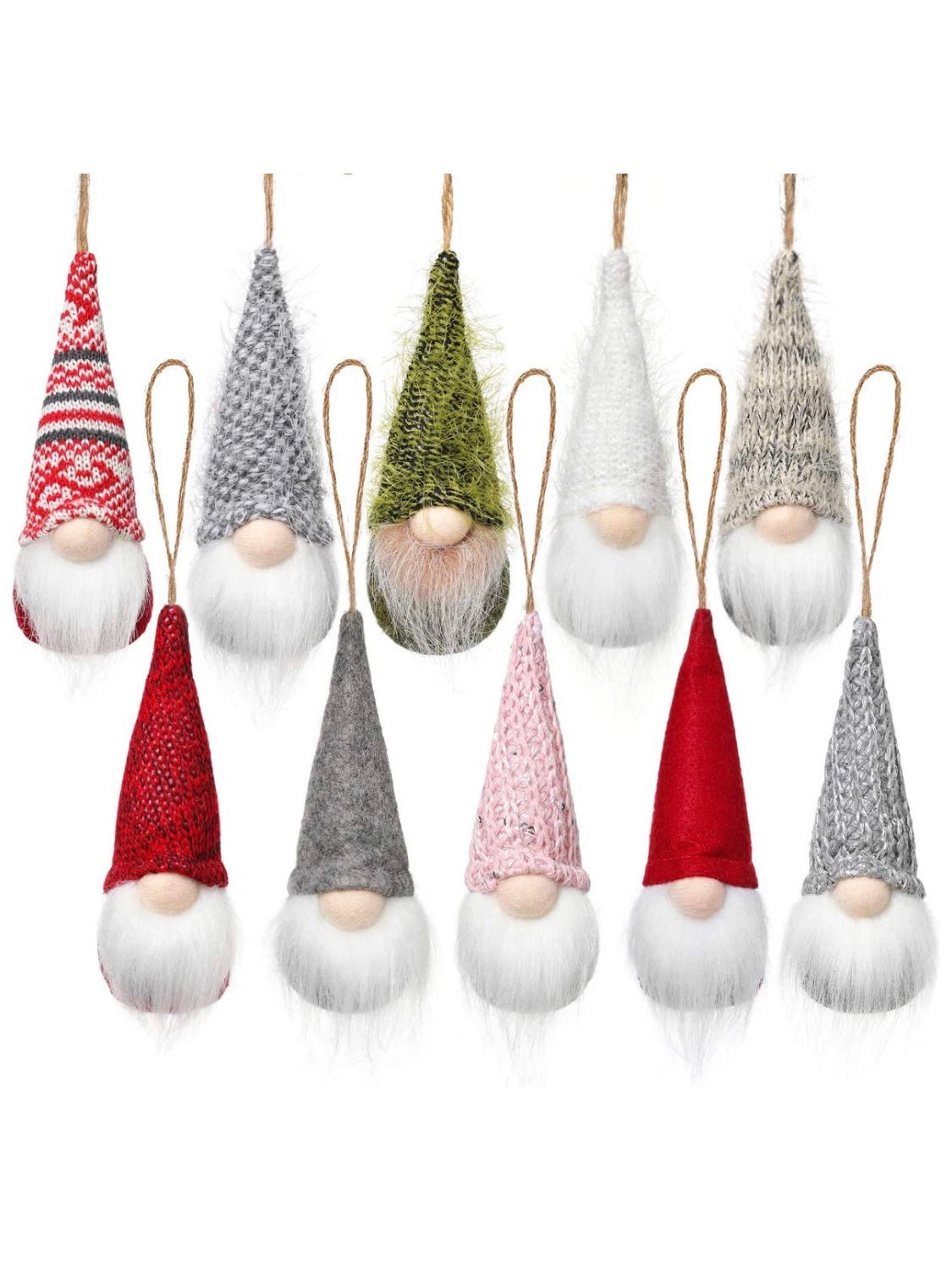 Set of 10 Santas Christmas ornaments - Wapas