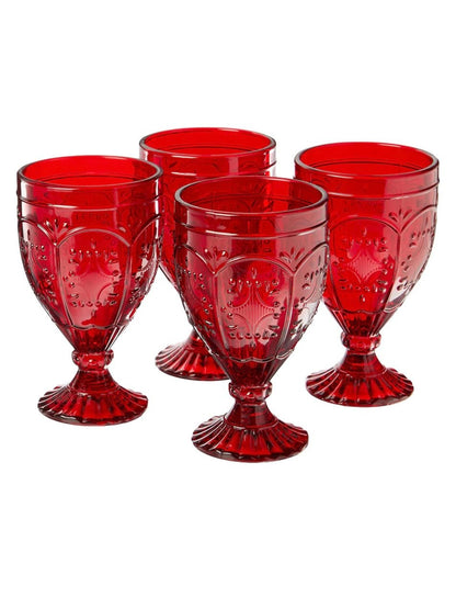 Set of 4 red glassware - Wapas