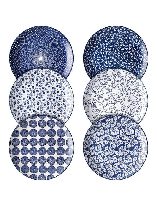 Set of 6 blue dinner plates - Wapas