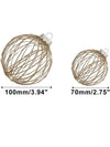 Set of 6 Christmas linen balls ornaments - Wapas