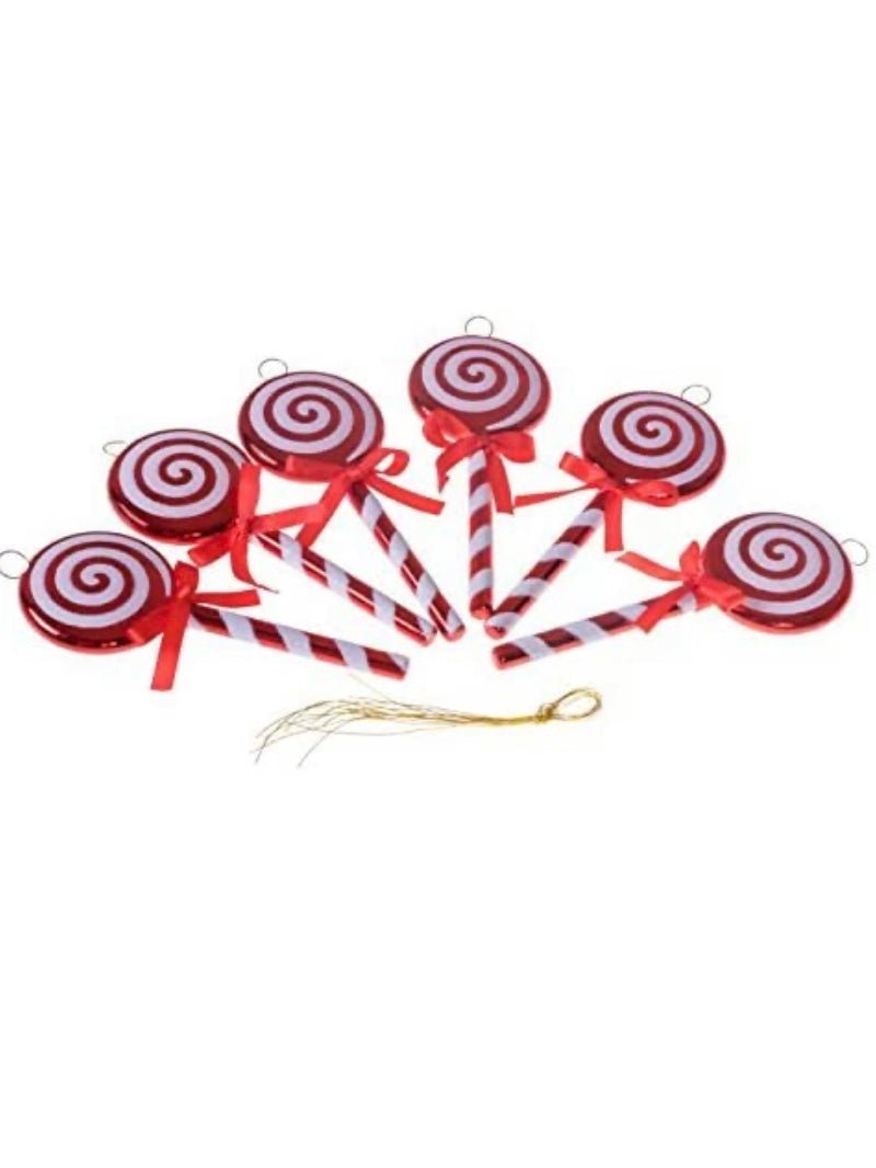 Set of 6 Christmas lollipops ornaments - Wapas